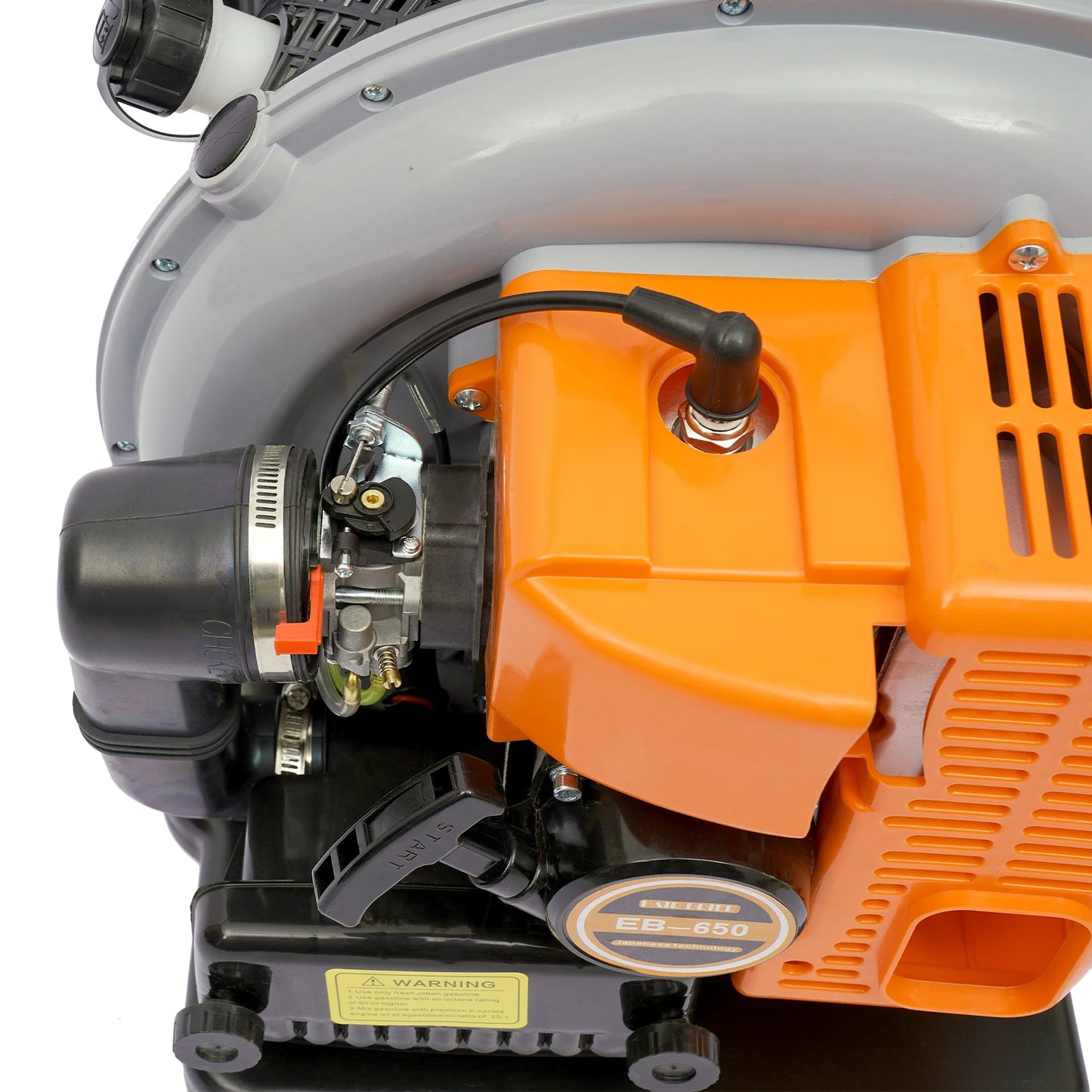 65cc 2-Takt Benzin Rucksack Blatt luftgekühltes Gebläse kommerzielles Gartenhof Werkzeug 2,7 kW U/min