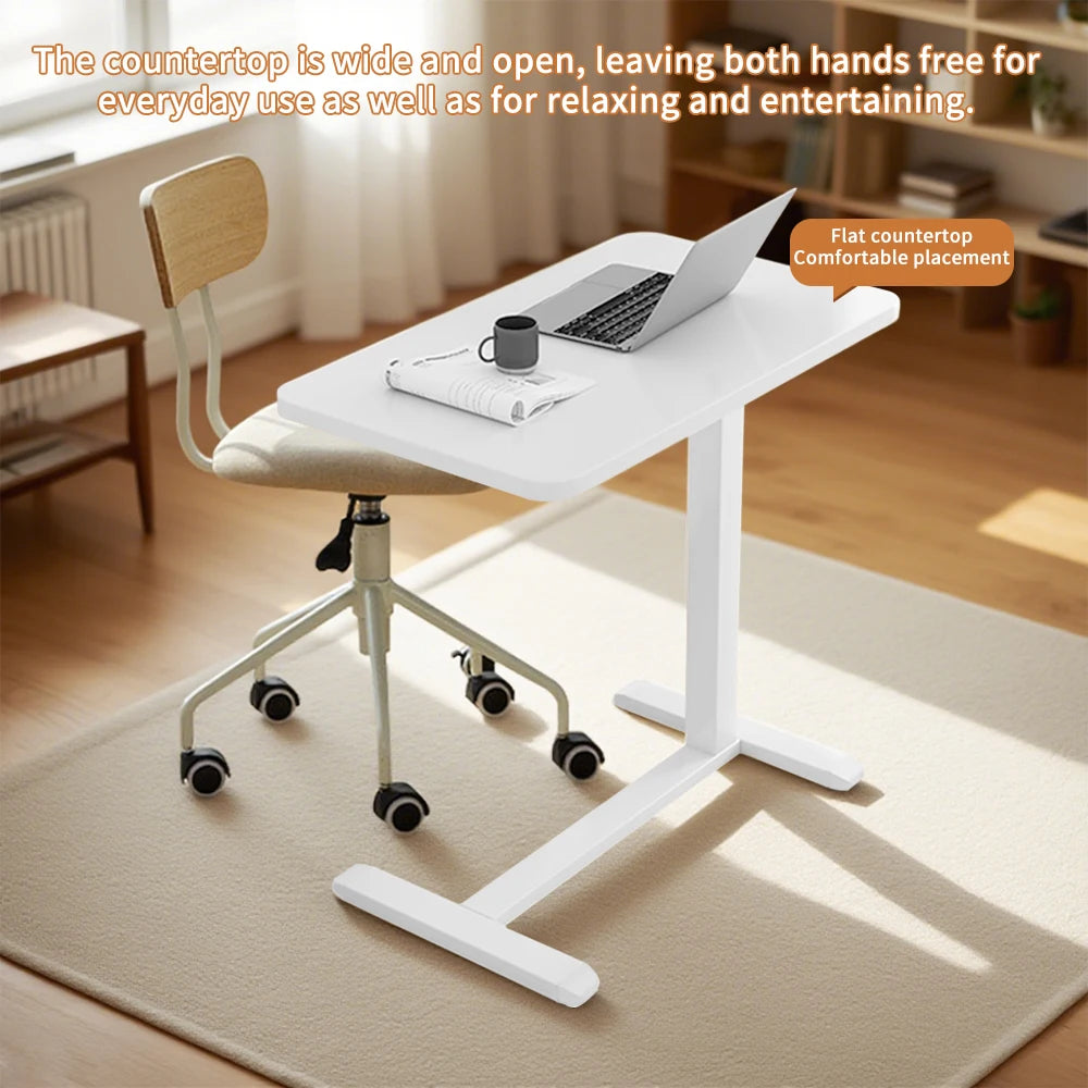 Mobiler tragbarer Nachttisch, Computertisch, Stehpult höhenverstellbar – mit 4 Rollen für Wohnzimmer, Schlafzimmer