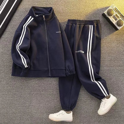 Boys Tracksuit Sets Teen Casual Pullover+Pants 2Pcs Spring Autumn Kids Sports Sweatshirts Suits Children Clothing 4-12 Years.