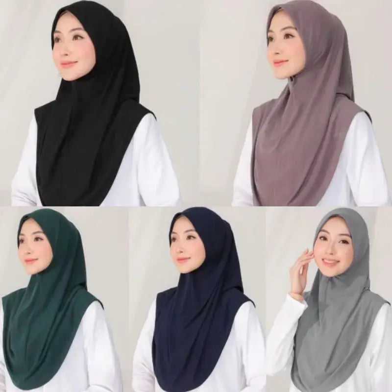 Muslim Islamic Jersey Modal Hijab Scarf Instant Hijabs Headscarfs For Women Long Scarves Head Wrap Shawl Bonnet Hijabe Femme.