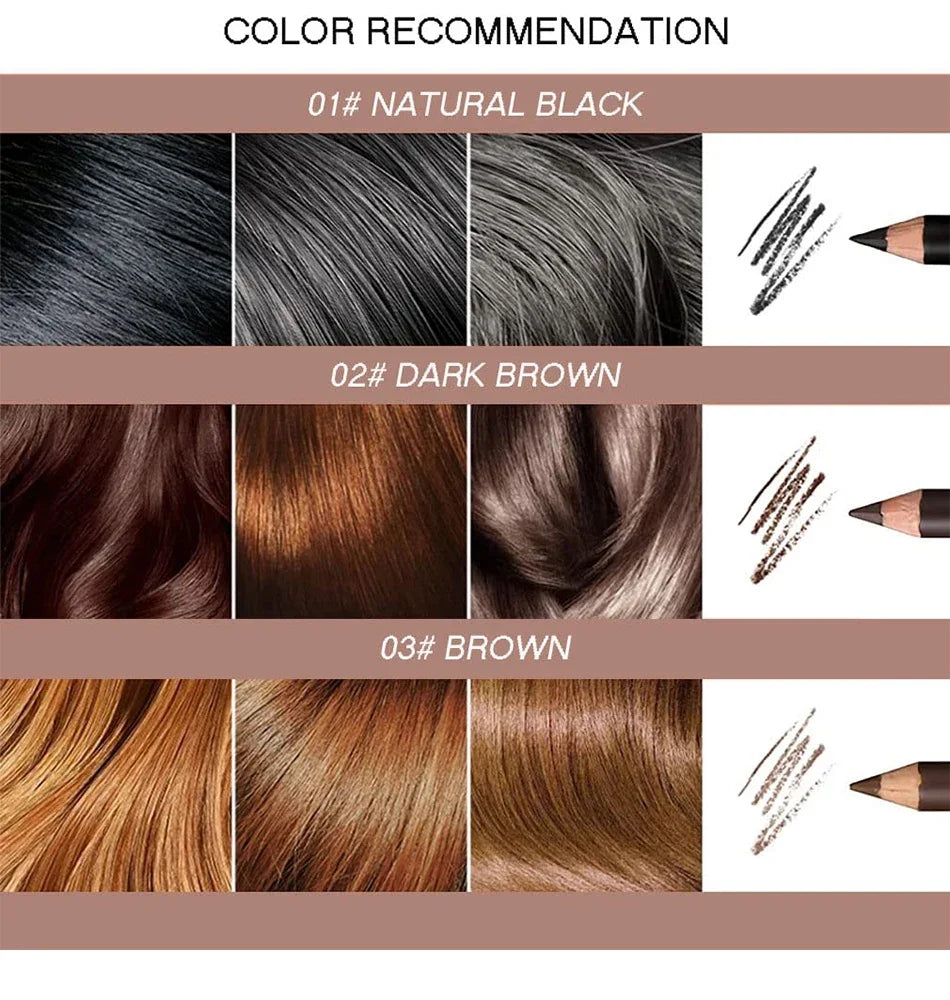 6/12Pcs Eye Brow Pencil Waterproof Professional Women Eye Makeup Pen Easy Color Natural Black Cosmetic Beauty Eyebrow Tool.