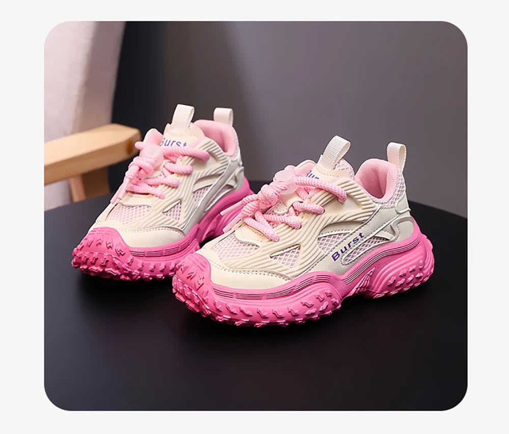 2025 Autumn Sport Shoes For Children PU Leather Waterproof Kid's Sneakers Anti-slippery Breathable Boy's Girl's Running Shoes.
