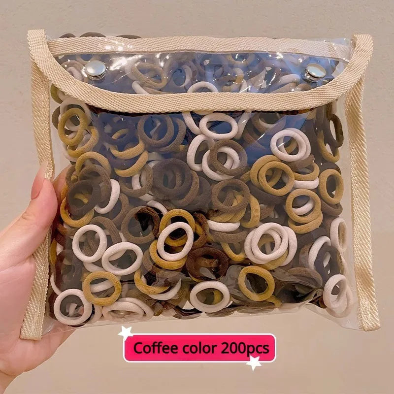 Fresh Simple Women's Hair Ties And Hair Accessories Set High Elasticity Cute Geometric Design Resin Hair Bands for African Eu...