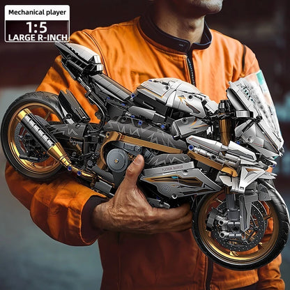 TOYLINX Alloy Motorcycle Desktop Decorations 2045PCS Racing Building Block Model  Kid Toys Christmas Easter Festive Gift Giving.