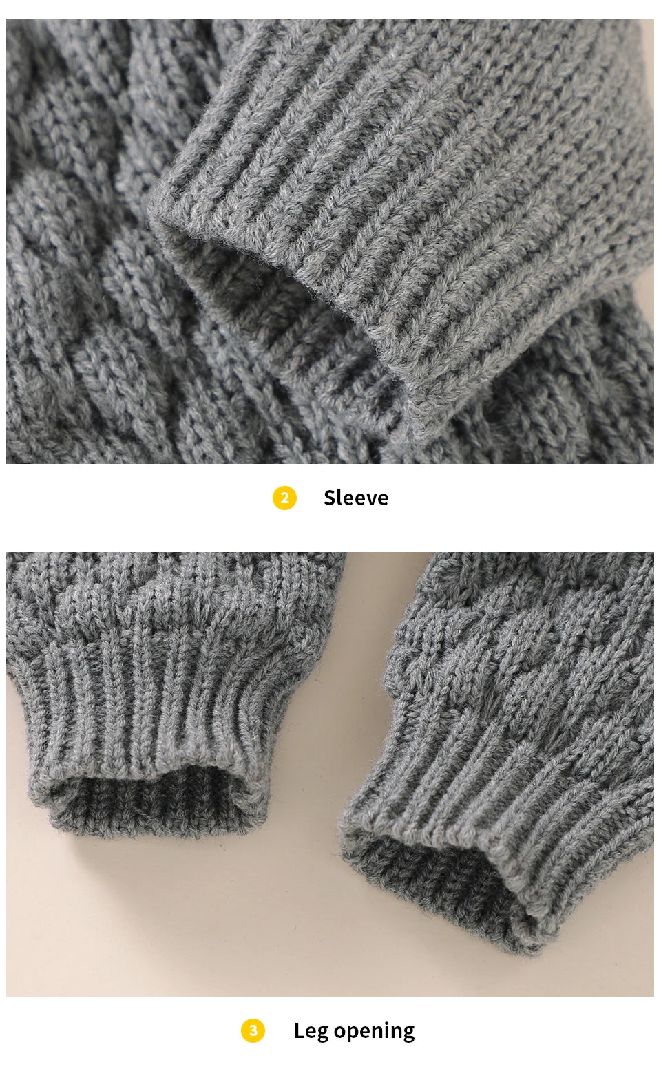 Autumn Baby Rompers Solid Long Sleeve Knitted Newborn Boys Girls Winter Outwear Jumpsuits Hats Clothes Sets 0-18m Infant Outfits