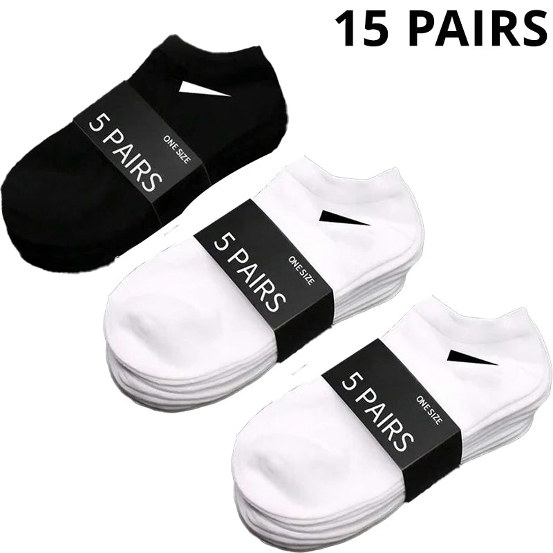 5/10 /20/30 Pairs Unisex Casual Plain Color Boat Socks Thin Breathable Comfy Anti Odor Sweat-absorbing Ankle Socks For Men Women.