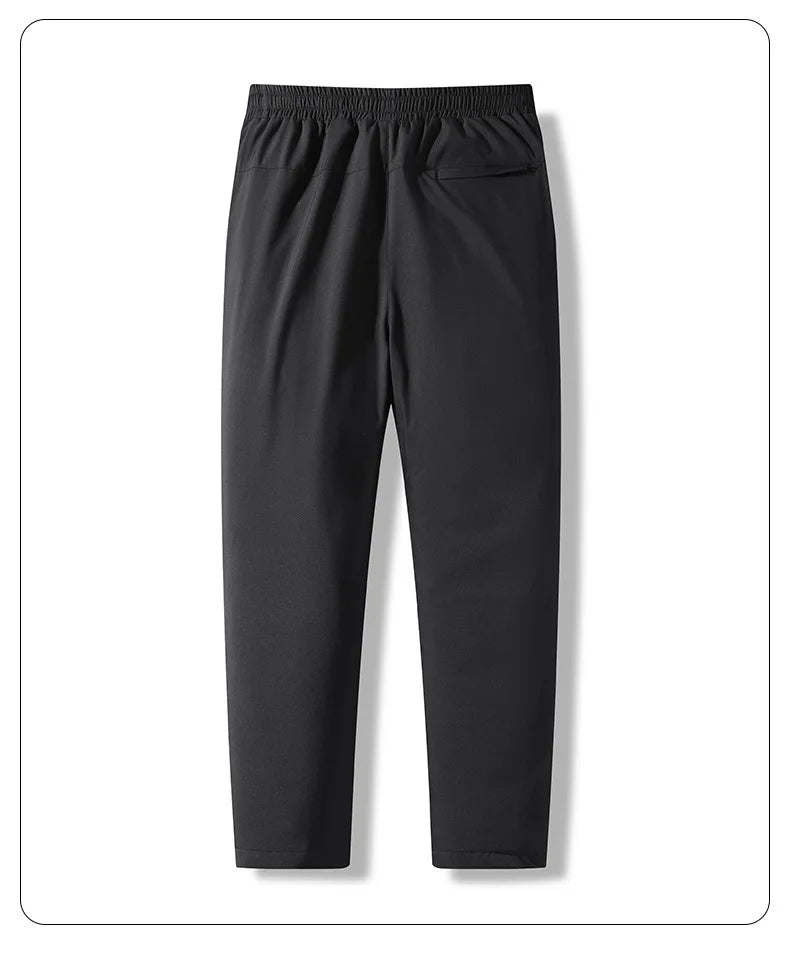 Luxury Winter Thick Warm Windproof Waterproof White Duck Down Pants Men New Down Pants Outward Wearing Cold Proof Sports Pants.