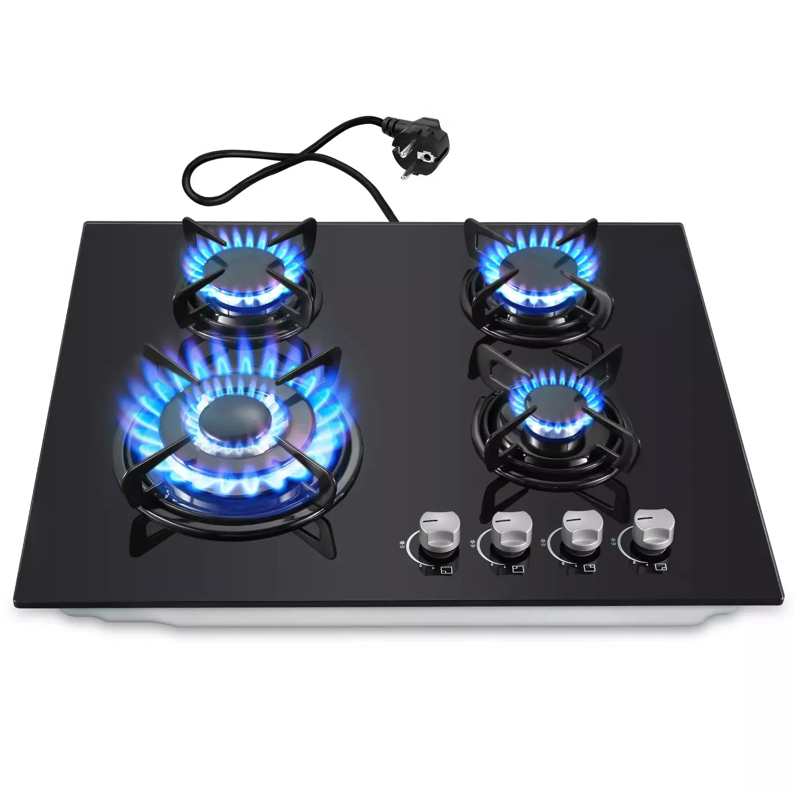 TopStrong 4-Burner Glass Ceramic Built-in Hob Natural Gas Propane Gas Hob.