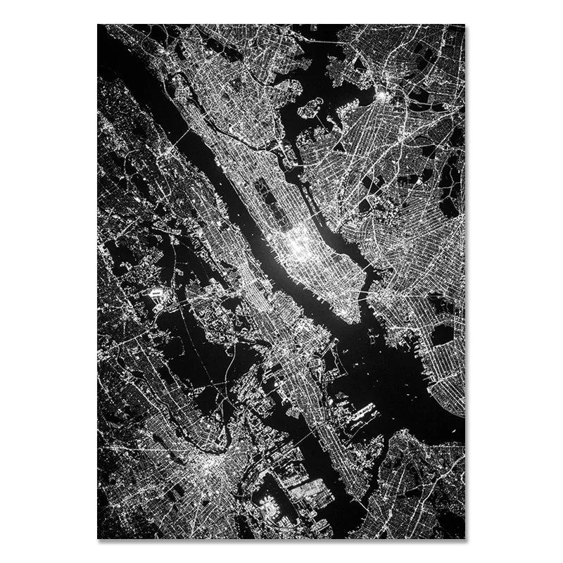 New York City Canvas Posters and Prints Black and White Wall Art Pictures Living Room Decoration Painting on The Wall Home Decor.