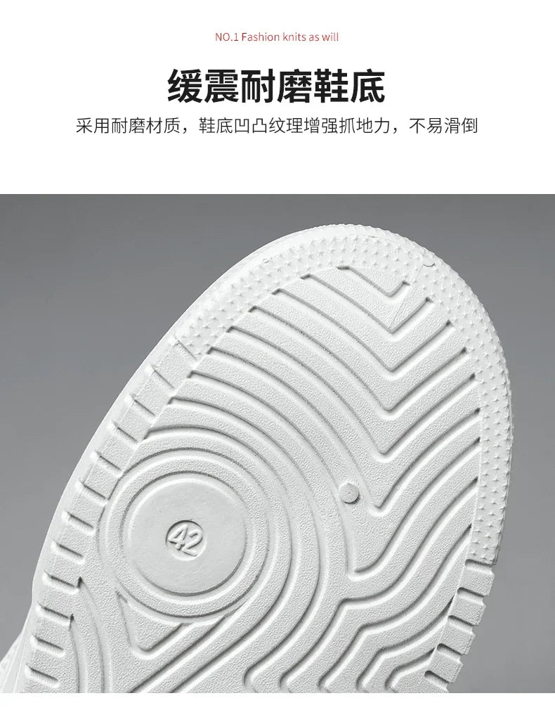 Fashion White Men Casual Sneakers Outdoor Platform Runing Shoes Breathable Mens Sport Shoes Light Walking Shoes Tennis Shoes.