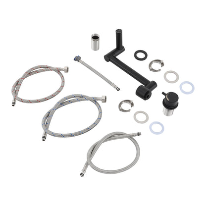 Bymaocar Edelstahlspüle 30 x 45 x 23 cm mit Wasserhahn, eingebettetes Küchenspüle, einschüssel, verdecktes Küchenspüle