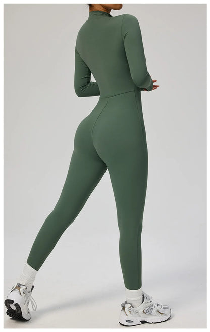 Tianyi High-Intensity Fitness Long-Sleeve Yoga Bodysuit Sensation Tight-Fitting Sportswear for Women Made in China