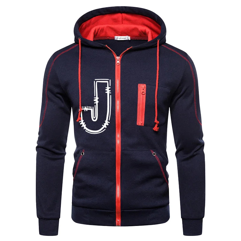 Men's Clothing Casual High Quality Autumn Winter Outdoors Hoodie Daily Jogging Sports Single Piece Zipper Jacket and Sport Pants.