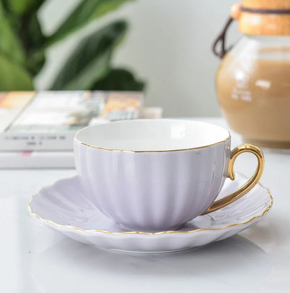 Pink Cute Creative Porcelain Cup And Saucer Ceramics Coffee Cup Simple Tea Sets Modern Design Home Flower Red Tea Cup.