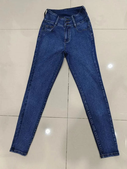oversized spring summer autumn casual skinny jean vintage jeans woman 2025 denim trousers pencil pants.