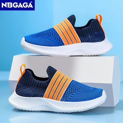Kids' Breathable Mesh Slip-On Sports Shoes Lightweight Comfort Sneakers for Boys & Girls School Walking Size 28-39.