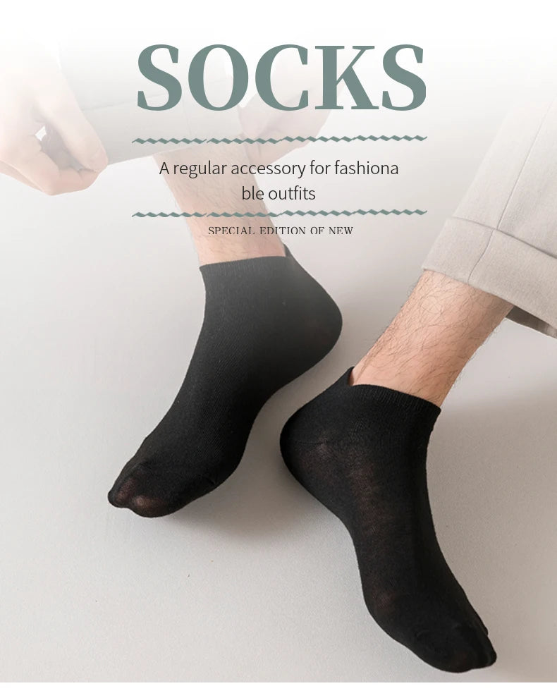 5 Pairs of Women's/men's Boat Socks Invisible Low Cut Anti Slip Summer No Show Ankle Socks Solid Color Casual Breathable.