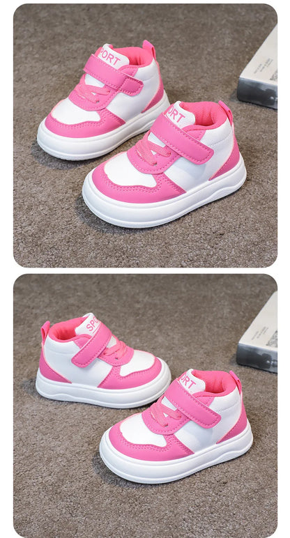 Fashion Kids Sneakers Spring Autumn High Top Breathable Casual Shoes Girls Non-slip Board Shoes Boys Outdoors Basketball Shoes