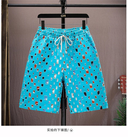 Men Summer 2 Pieces Set Tracksuit Men's Shirt Shorts Harajuku Streetwear Oversized Men Sets Short Outfits Suits.