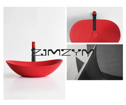 Nordic Keramik Gefäß Waschbecken Eitelkeit Schüssel Oval Badezimmer Tisch Waschbecken Toilette Balkon Kunst Becken Über Theke Sockel Waschbecken