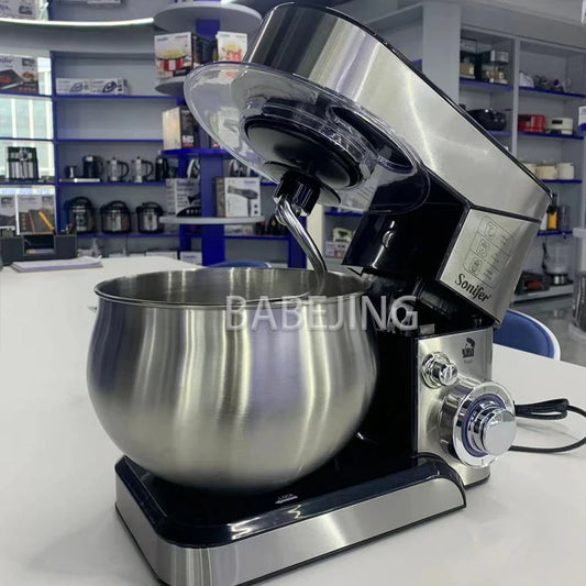 BABEJING New Hot Selling 1200w Kitchen Mixer, Electric Stainless Steel Filling Mixer, Kneading Machine.
