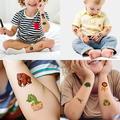 54 stücke Temporäre Tattoo Drachen Cartoon Panda Pfau Wasserdicht langlebige Körper Aufkleber Chamäleon Für Arme Wangen Mädchen.