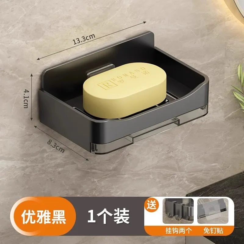 Moderne Badezimmer-Seifenschale zur Wandmontage ohne Wassersammlung, neue Balkon-Seifenkiste, Aufbewahrungsregal für den Haushalt
