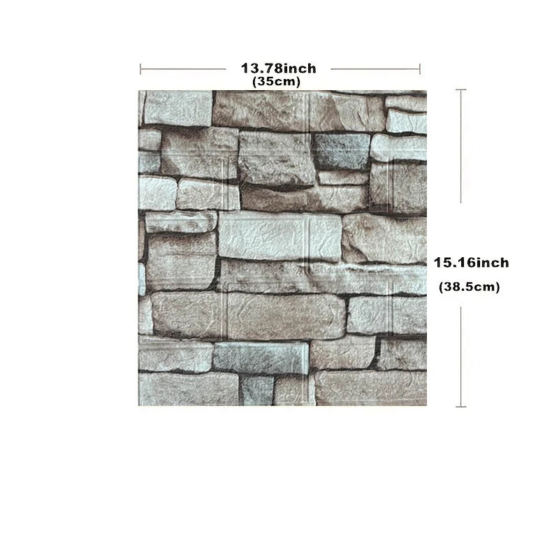 Self-adhesive 1-40pcs 38.5X35cm DIY 3D Wallpaper Retro Brick Pattern Wall Stickers Waterproof Room Decor Foam Home Decoration
