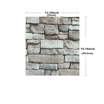 Self-adhesive 1-40pcs 38.5X35cm DIY 3D Wallpaper Retro Brick Pattern Wall Stickers Waterproof Room Decor Foam Home Decoration