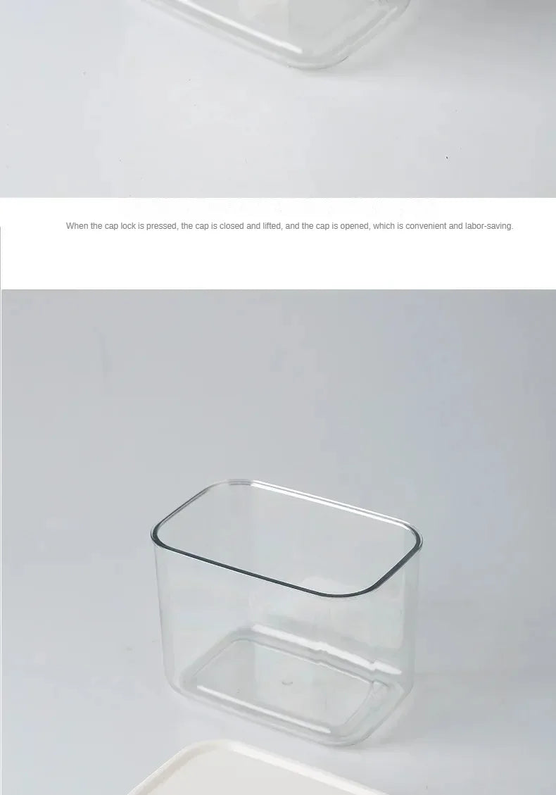 Clear Food Grade Plastic Storage Jar Airtight Seal for Kitchen Snacks Cereals Beans Kitchen Storage Organizer Kitchen Storage.