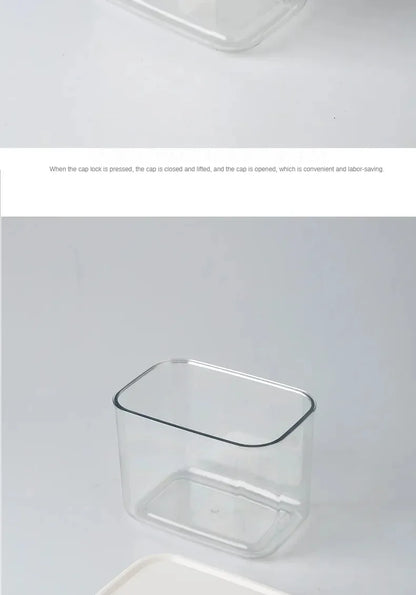 Clear Food Grade Plastic Storage Jar Airtight Seal for Kitchen Snacks Cereals Beans Kitchen Storage Organizer Kitchen Storage.