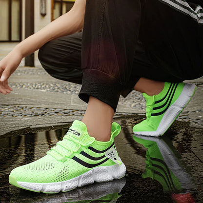 Herren Casual Sportschuhe atmungsaktiv leichte Sneakers Outdoor Mesh schwarze Laufschuhe sportlich Jogging Tenis Wanderschuhe