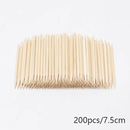20/50/100pcs Nail Cuticle Pusher Wooden Design Drawing Painting Stick Remover Orange Wood Sticks for Nail Art Tools.