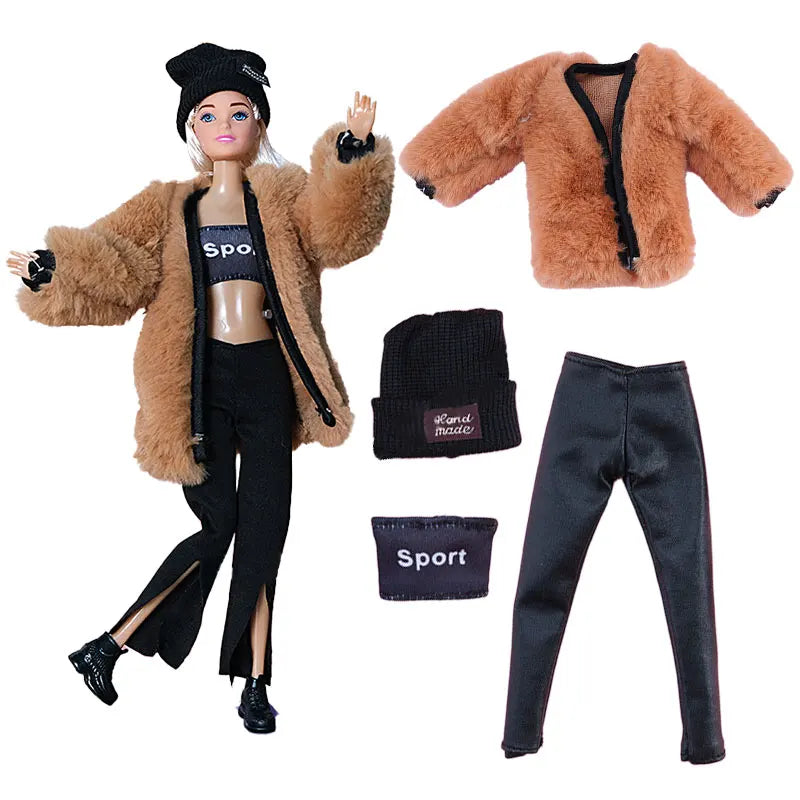 1 Set Fashion Clothes For Doll Clothes Coat Jacket Pants Dress Shirt Sweater Skirt Daily Wear Mini Doll Accessories Girl`s Toy