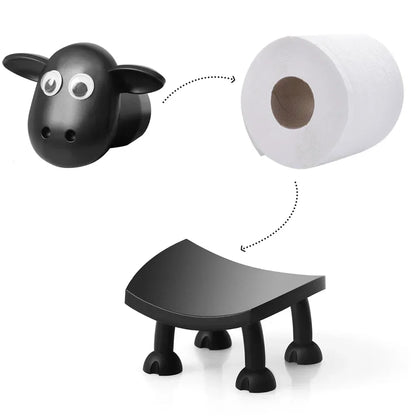 Niedlicher Tier-Toilettenpapierhalter in Tierform, Toilettenpapierrollenhalter, freistehendes Badezimmer-Set für Zuhause, Badezimmer, Ständer