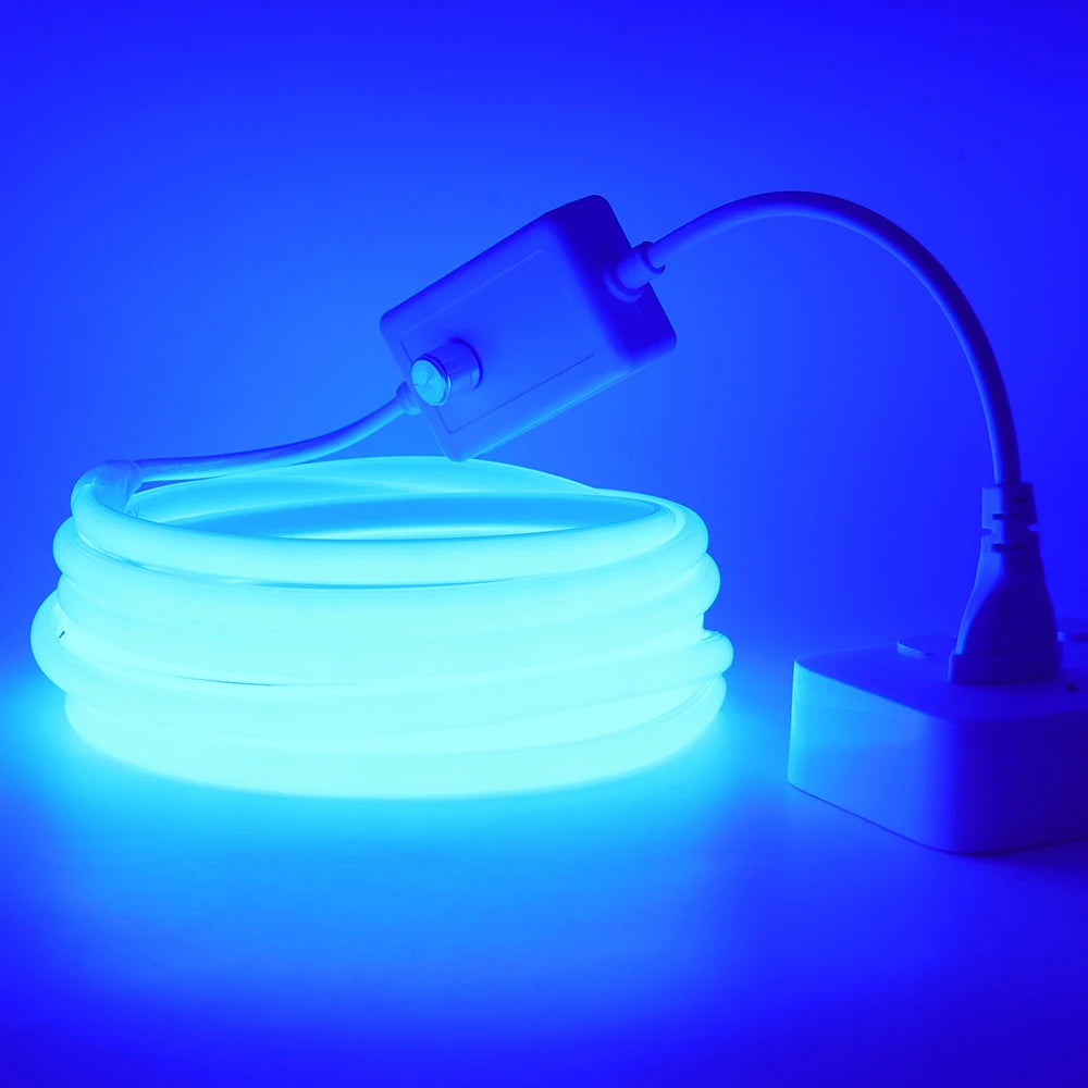 Dimmable COB LED Neon Light Strip 220V Dimmer Power Kit Waterproof 10 Colors 5m 10m 20m 30m 0.5m 288LEDs/m Flex Tube Lamp Decor.