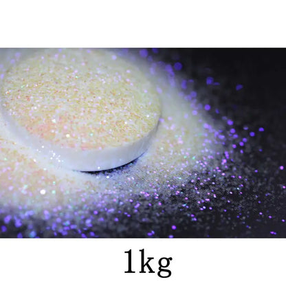 Ultra Fine Colorful Spark - Solvent Resistant White Iridescent Glitter -  - 015 Size, 0.5 mm