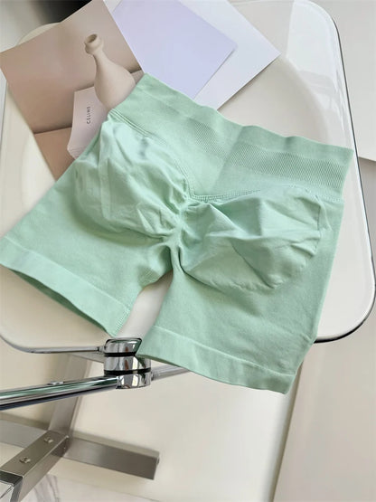 Shorts Low Ribbed Band Gym Shorts Women Workout Clothes Scrunch Bum Seamless Shorts Yoga Biker Sports Shorts.