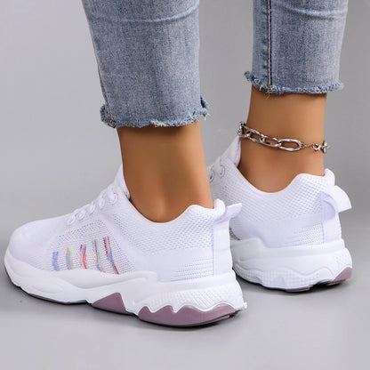 Frühling neue Damen Sportschuhe, modische, atmungsaktive, leichte, rutsch feste, verschleiß feste, lässige Sportschuhe, flache Schuhe
