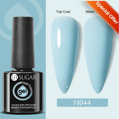 UR SUGAR 7/7.5ml Summer Blue Silver Gel Nail Polish Semi Permanent High Quality Soak Off UV LED Varnishes Nails Art Manicure