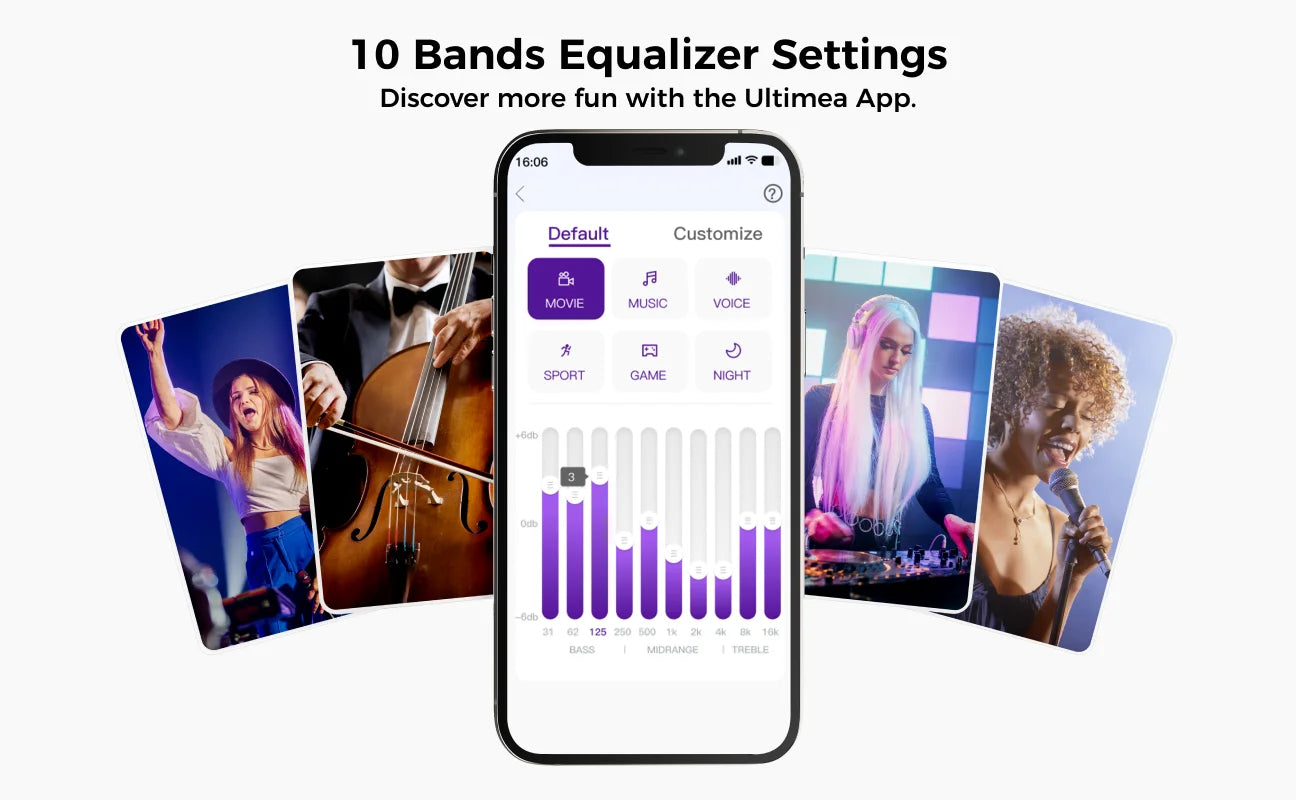 ULTIMEA 460W 5.1.2ch Sound Bar with Dolby Atmos, Surround Sound Home Theater System for TV with 2 Surround Speakers, APP Control