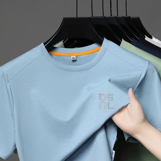 Designer Brand Men's Printed O-neck T-shirt Fashionable Casual Sports Short Sleeved Breathable Cool Luxurious Top Men's Clothing.