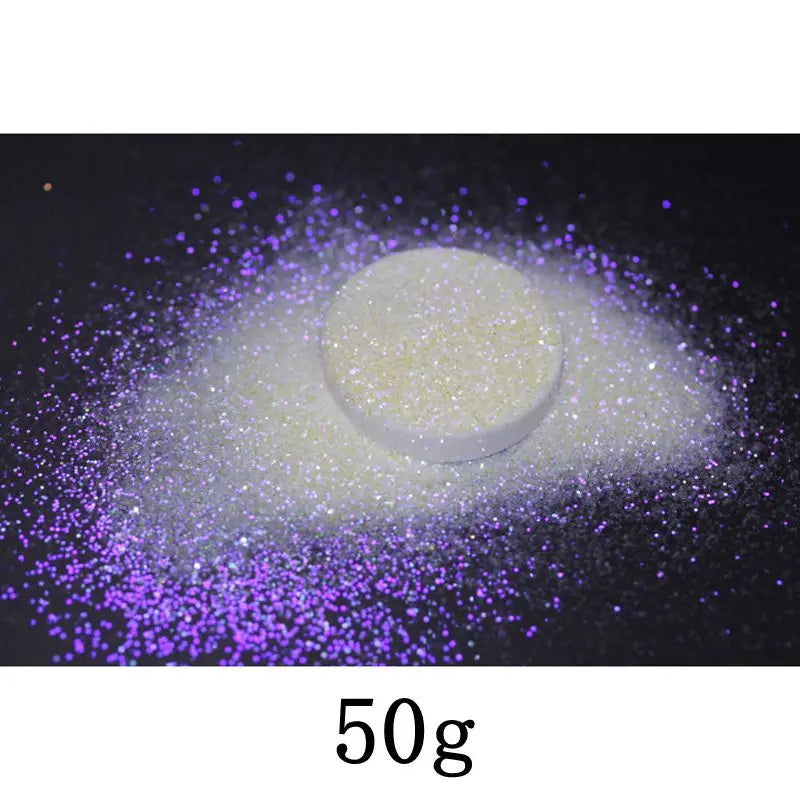 Ultra Fine Colorful Spark - Solvent Resistant White Iridescent Glitter -  - 015 Size, 0.5 mm