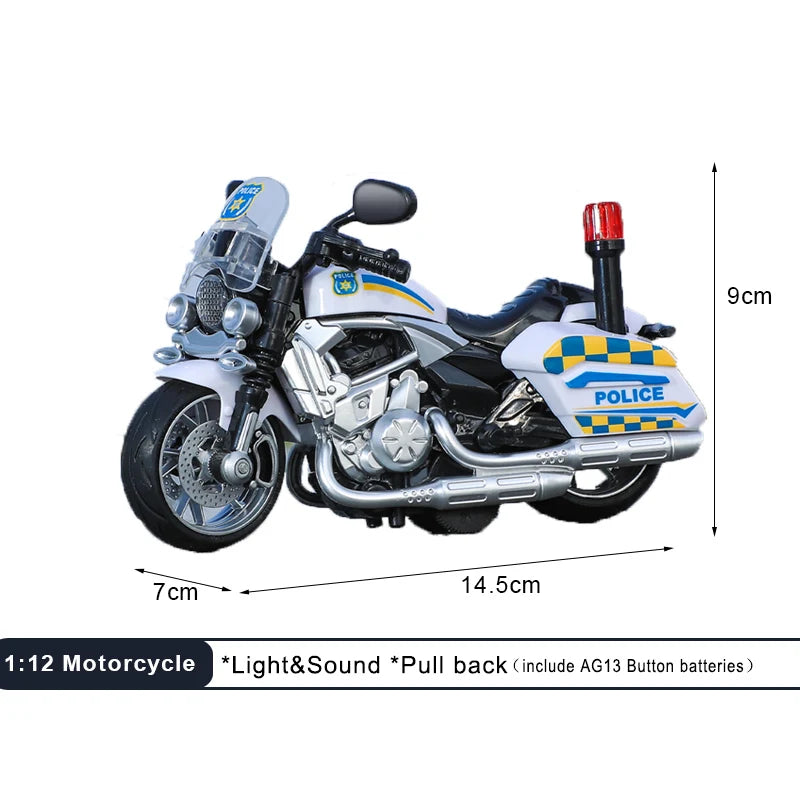 1:12 Sound Light Motorcycle Alloy+Plastic Moto Car Model Diecast Play Vehicles Decoration Collection Boy Toys For Children Gift