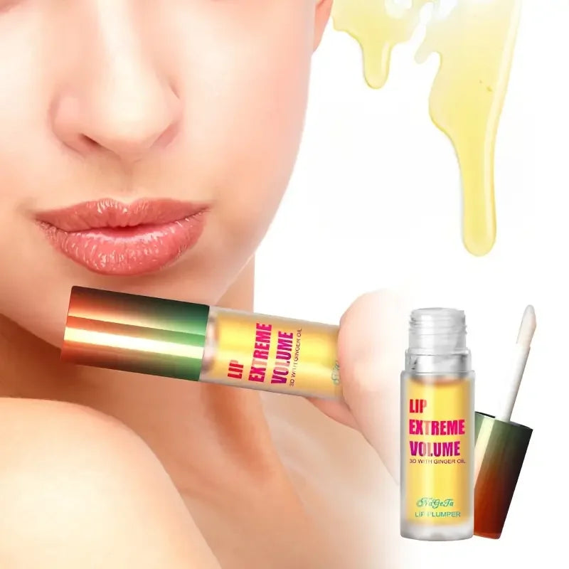 1/2Pcs Ginger And Mint Lip Plumper Oil Radiant,Plumping Lip Volumizing Serum for Smoother,Fuller Lips for Youthful and Sexy Look.