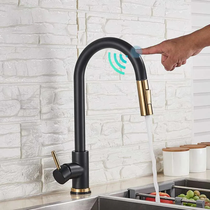 GEGVE Smart Touch Removable Faucet Stainlesss Steel Induction Sensor Pull-out Faucets Cooking iron for the kitchen Water Hydrant