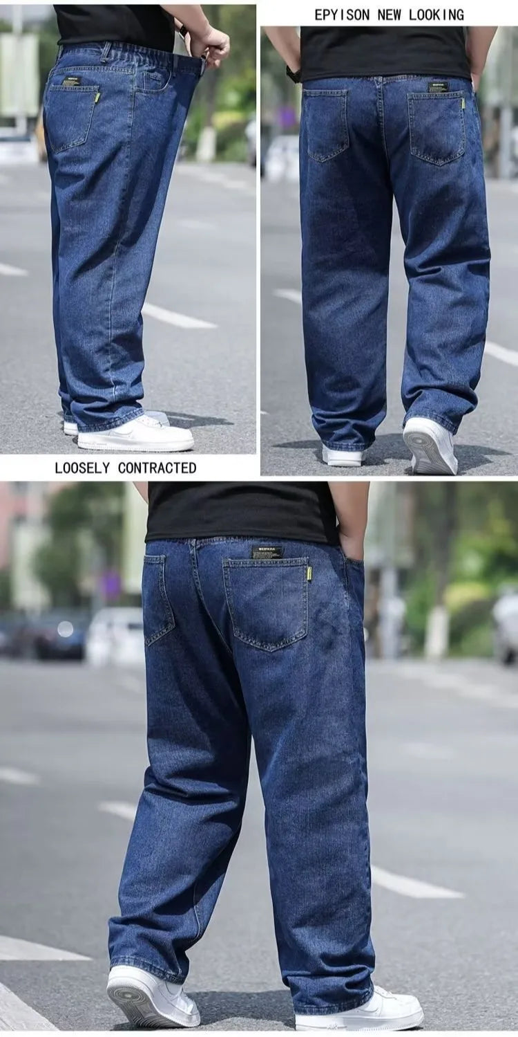 Oversize Jeans for Man Male Jeans Pants Denim Pants Men's Jean Big Size Baggy Y2k Mens Cargo Black New Wide Leg Trousers.