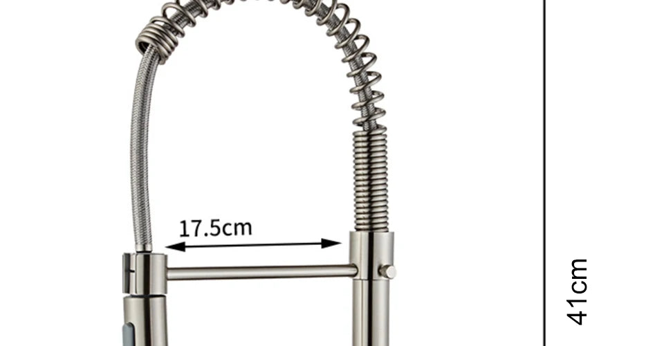 VGX Kitchen Faucet with Pull Down Sprayer Single Handle Mixer for Basin 360° Rotating Spring Style Taps Brass Chrome Gold Black