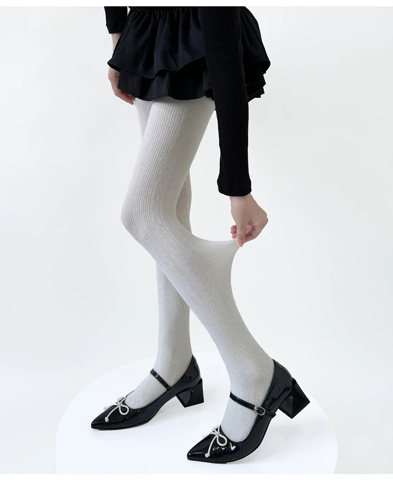 30% Wool Women Pantyhose Autumn Winter Comfortable Tights Girls Basic Bottom Leggings Long Stockings Black White Brown Grey