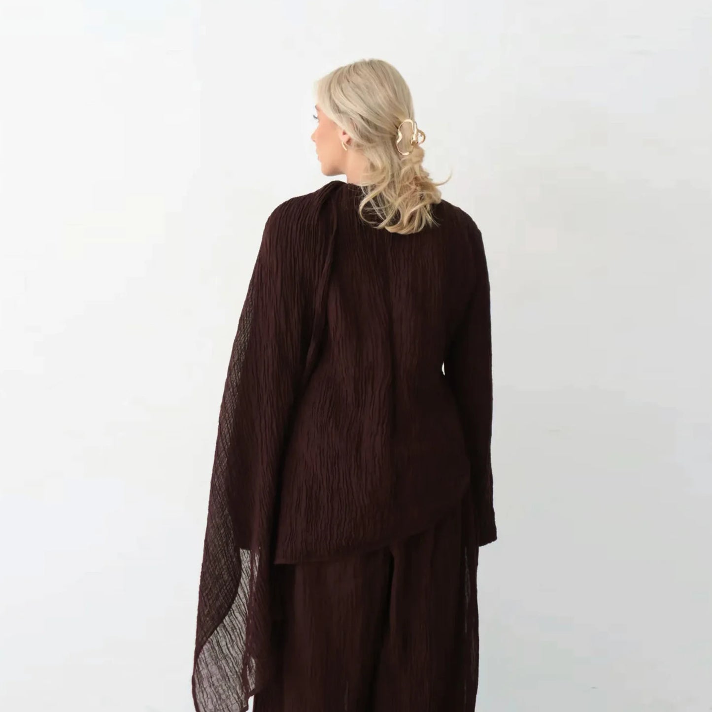 Eid Muslim Women Abaya Set Elegant Dubai Solid Color Button-Down Cardigan and Pants Suit Islam Modest Outfit 2025 Turkey Clothes.